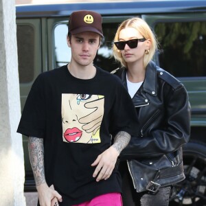 Justin Bieber et sa femme Hailey Baldwin Bieber à Los Angeles, le 23 novembre 2019.