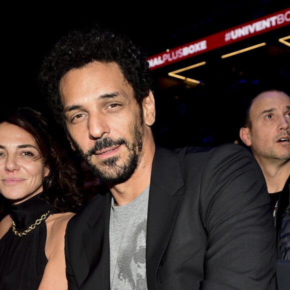 Tomer Sisley et sa femme Sandra au gala de boxe Univent à l'AccorHotels Arena de Paris pour le championnat du monde WBA le 15 novembre 2019. © JB Autissier / Panoramic / Bestimage