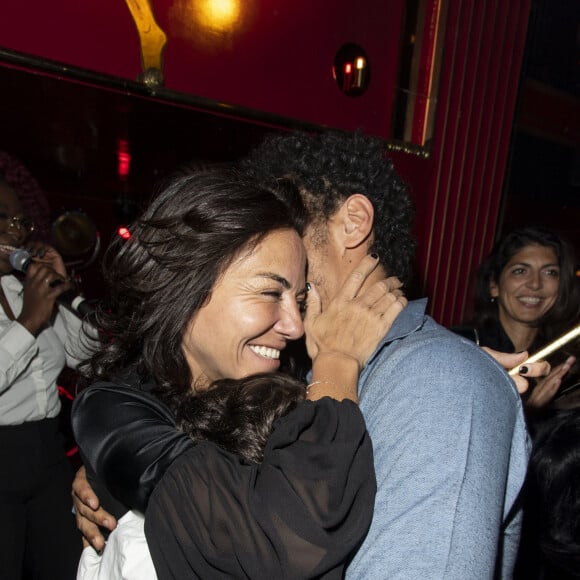 Sandra Sisley avec son mari Tomer Sisley et son fils Dino lors de la soirée d'anniversaire de S.Sisley au restaurant Roxie à Paris, France, le 6mai 2019. © Pierre Perusseau/Bestimage