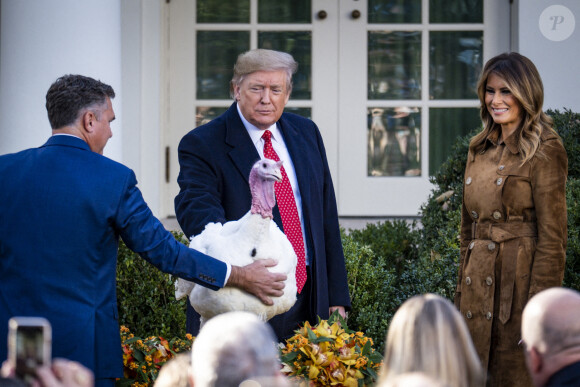 Donald Trump et sa femme Melania fêtent Thanksgiving à la Maison Blanche, Washington, le 26 novembre 2019.