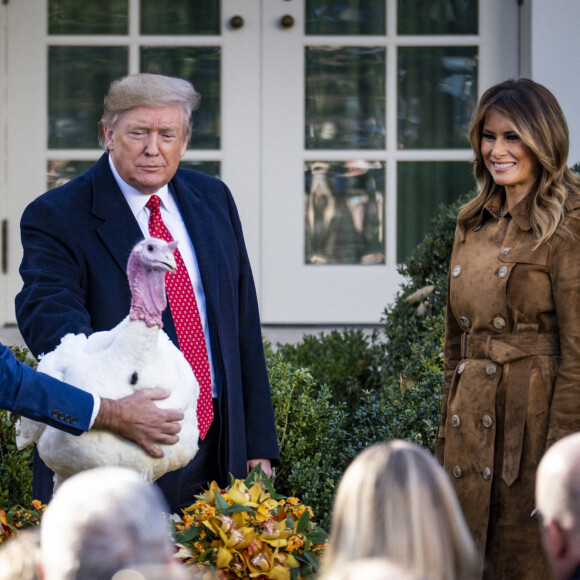 Donald Trump et sa femme Melania fêtent Thanksgiving à la Maison Blanche, Washington, le 26 novembre 2019.