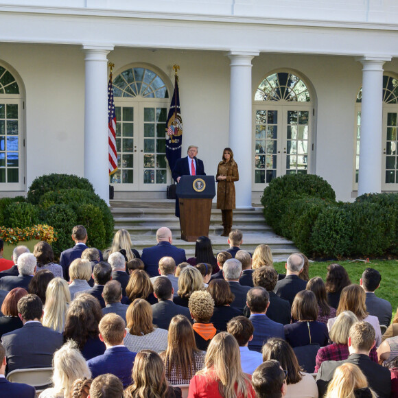 Donald Trump et sa femme Melania fêtent Thanksgiving à la Maison Blanche, Washington, le 26 novembre 2019.