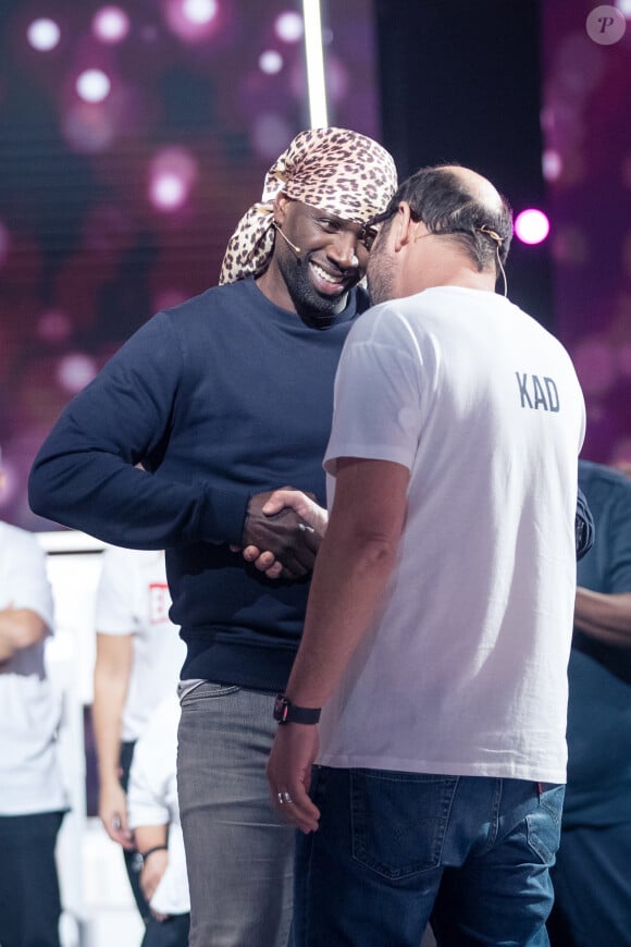 Exclusif - Nikos Aliagas, Amel Bent, Laure Pester (Lorie), Michael Youn, Mimie Mathy, Gérard Jugnot, Zazie, Claudio Capéo, Patrick Fiori, Kad Merad, Liane Foly, Jenifer Bartoli, Slimane, Patrick Bruel, Christophe Willem - Enregistrement de l'émission "Les enfoirés jouent le jeu", qui sera diffusée le 30 novembre en prime time sur TF1. Le 18 novembre 2019 © Cyril Moreau / Bestimage