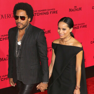 Lenny Kravitz, Zoe Kravitz - Premiere de "Hunger Games" a Los Angeles le 18 novembre 2013.