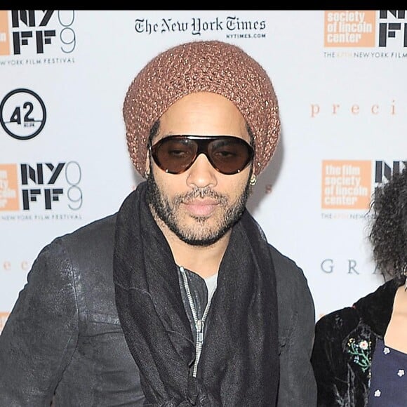 Lenny Kravitz et sa fille Zoë à New York en 2009.