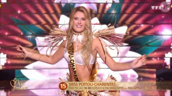Miss Poitou-Charentes : Andréa Galland - Élection de Miss France 2020 sur TF1, le 14 décembre 2019.