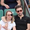 Audrey Lamy et son compagnon Thomas Sabatier dans les tribunes des internationaux de Roland Garros à Paris, le 31 mai 2018. © Cyril Moreau - Dominique Jacovides/Bestimage