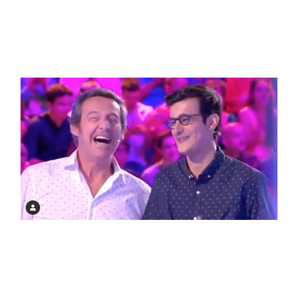 Jean-Luc Reichmann et Paul dans "Les 12 Coups de midi" sur TF1, le 18 juillet 2019.