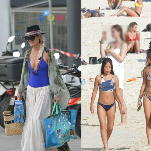 Laeticia Hallyday ose le maillot sexy au supermarché, Jade et Joy à la plage