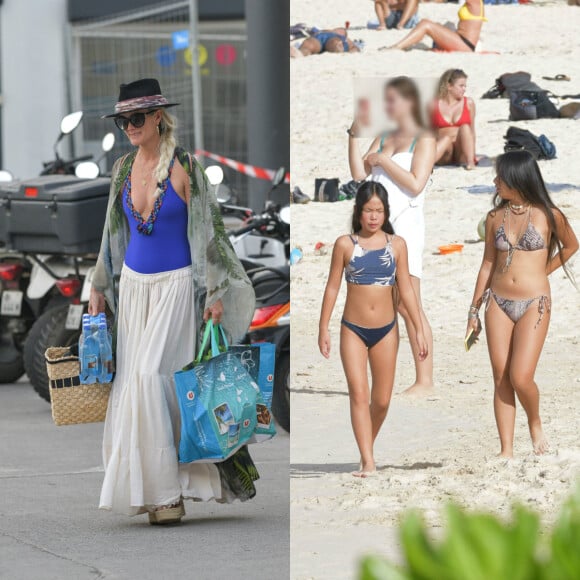 Laeticia Hallyday ose le maillot sexy au supermarché, Jade et Joy à la plage