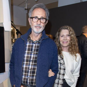 Exclusif - Thierry Lhermitte et sa femme Hélène - Soirée privée pour le lancement de la collaboration de la marque Nathalie Blanc avec Lorenz Bäumer à Paris le 28 novembre 2019. © Pierre Perrusseau/Bestimage
