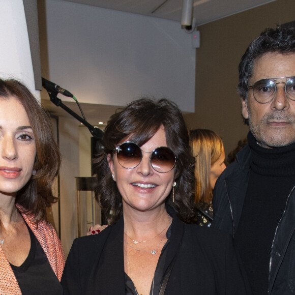 Exclusif - Aure Atika, Nathalie Blanc et Pascal Elbé - Soirée privée pour le lancement de la collaboration de la marque Nathalie Blanc avec Lorenz Bäumer à Paris le 28 novembre 2019. © Pierre Perrusseau/Bestimage