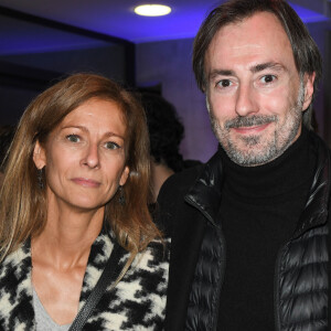 Anne Gravoin et son compagnon le chef d'orchestre Nicolas Guiraud - People en backstage lors du deuxième jour du concert de Patrick Bruel lors de sa tournée "Ce soir on sort..." à Paris La Défense Arena le 7 décembre 2019. © Coadic Guirec/Bestimage
