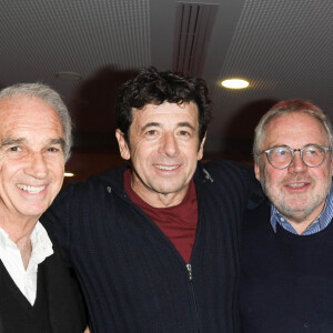 Exclusif - Alain Terzian, Patrick Bruel et Dominique Segall - People en backstage lors du premier jour du concert de Patrick Bruel lors de sa tournée "Ce soir on sort..." à Paris La Défense Arena le 6 décembre 2019. © Coadic Guirec/Bestimage