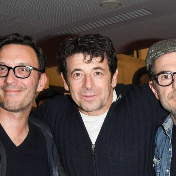 Alexandre de La Patellière, Patrick Bruel et Mathieu de la Porte - People en backstage lors du deuxième jour du concert de Patrick Bruel lors de sa tournée "Ce soir on sort..." à Paris La Défense Arena le 7 décembre 2019. © Coadic Guirec/Bestimage