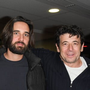 Alexandre de La Patellière, Dimitri Rassam, Patrick Bruel et Mathieu de la Porte - People en backstage lors du deuxième jour du concert de Patrick Bruel lors de sa tournée "Ce soir on sort..." à Paris La Défense Arena le 7 décembre 2019. © Coadic Guirec/Bestimage