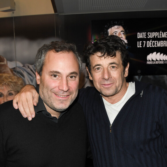 Semi-exclusif - Benjamin Patou et Patrick Bruel - People en backstage lors du deuxième jour du concert de Patrick Bruel lors de sa tournée "Ce soir on sort..." à Paris La Défense Arena le 7 décembre 2019. © Coadic Guirec/Bestimage