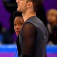 Vanessa James et Morgan Ciprès représentent la France aux Jeux Olympiques d'hiver, à la Gangneung Ice Arena. Pyeongchang. Le 15 février 2018. @Robert Deutsch/USA TODAY Sports/Sipa USA/ABACAPRESS.COM