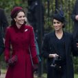 Catherine Kate Middleton, la duchesse de Cambridge et Meghan Markle, la duchesse de Sussex enceinte - La famille royale britannique se rend à la messe de Noël à l'église Sainte-Marie-Madeleine à Sandringham, le 25 décembre 2018. 25 December 2018.