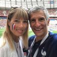 Nagui et sa femme Mélanie Page lors de la Coupe du monde 2018 - Instagram, 15 juillet 2018