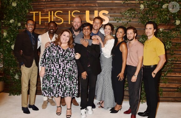 Ron Cephas Jones, Sterling K. Brown, Chrissy Metz, Chris Sullivan, Justin Hartley, Mandy Moore, Susan Kelechi Watson, Michael Angarano, Milo Ventimiglia lors de la soirée 'This Is Us' à Los Angeles, le 8 août 2019.