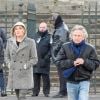 Emmanuelle Seigner et Roman Polanski avec leur fille Morgane lors des obsèques de Johnny Hallyday à Paris, le 9 décembre 2017. © Coadic Guirec/Bestimage