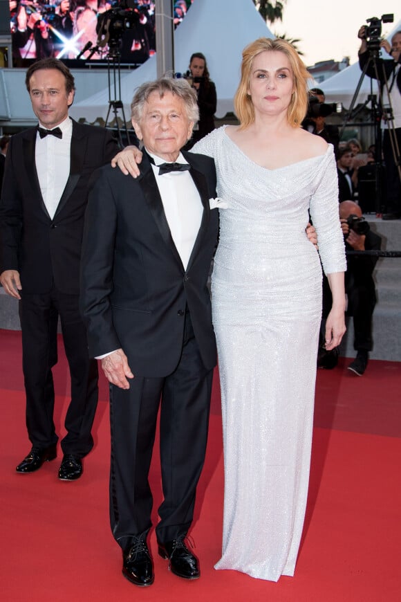 Roman Polanski entre Eva Green et Emmanuelle Seigner au 70e Festival de Cannes pour la projection du film "D'Après une Histoire Vraie" lee 27 mai 2017. © Borde-Jacovides-Moreau / Bestimage