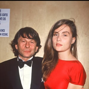 Roman Polanski et Emmanuelle Seigner en couple au Festival de Cannes en 1990.