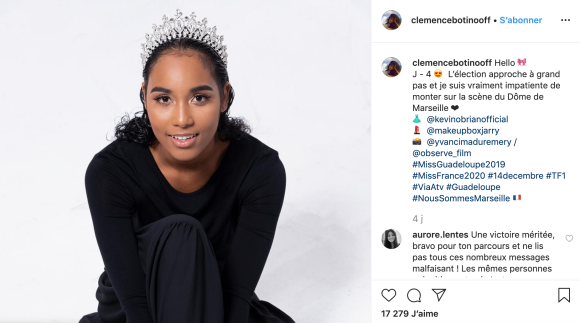 Miss France 2020, Clémence Botino, le 11 décembre 2019 sur Instagram.