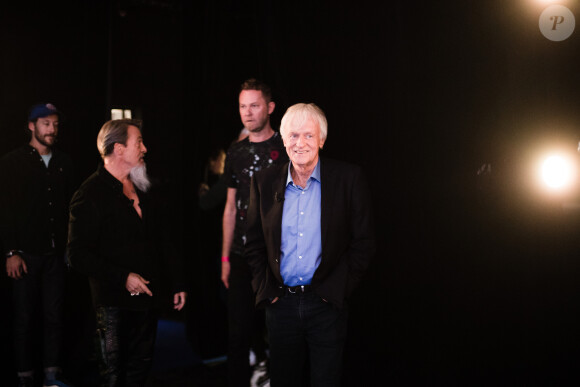 Exclusif - Florent Pagny et le chanteur Dave - Backstage de l'enregistrement de l'émission "La boite à secrets" N°2, présentée par F.Bollaert, et qui sera diffusée le 20 décembre sur France 3 en prime time. Le 8 octobre 2019 © Tiziano Da Silva / Bestimage  Exclusive - No Web No Blog pour Belgique et Suisse08/10/2019 - Paris