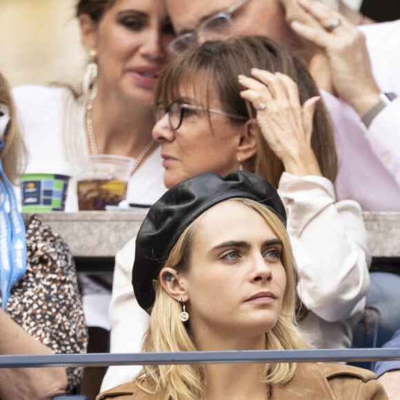 Cara Delevingne et sa compagne Ashley Benson - Dans les tribunes de la finale femmes du tournoi de tennis de l'US Open 2019 à New York le 7 septembre 2019.