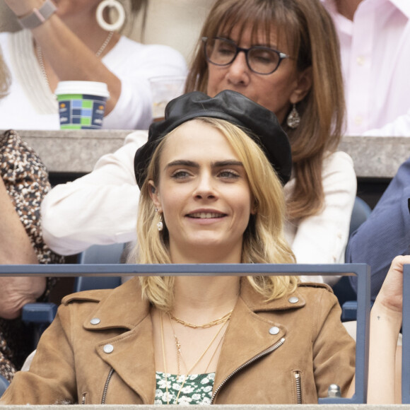 Cara Delevingne et sa compagne Ashley Benson - Dans les tribunes de la finale femmes du tournoi de tennis de l'US Open 2019 à New York le 7 septembre 2019.