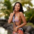  Miss Guadeloupe, Clémence Botino , lors du voyage Miss France 2020, à Tahiti, en novembre 2019.