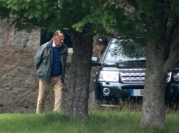 Le prince Philip, duc d'Edimbourg - Les membres de la famille royale du Royaume Uni arrivent à un déjeuner privé près de Loch Muick en Ecosse le 23 août 2019.