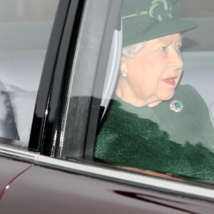 La reine d'Angleterre, Elisabeth II - La famille royale britannique assiste à la messe dominicale à l'église St. Mary Magdalene de Sandringham, Norfolk, le 22 décembre 2019.