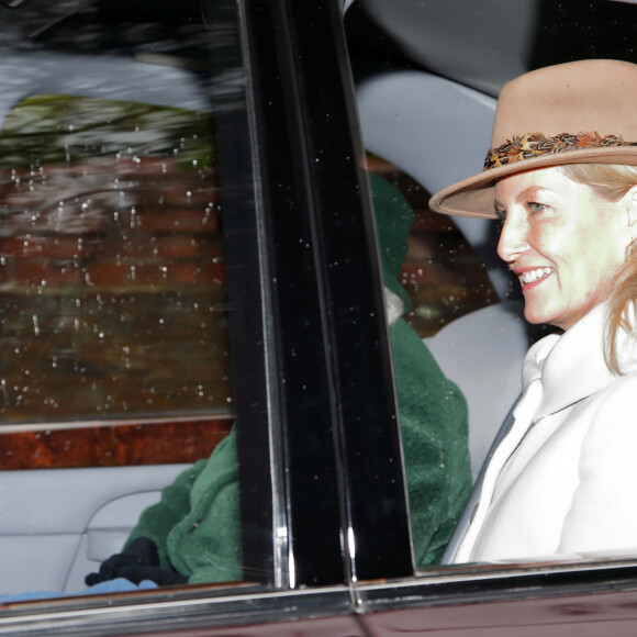 Sophie, comtesse de Wessex - La famille royale britannique assiste à la messe dominicale à l'église St. Mary Magdalene de Sandringham, Norfolk, le 22 décembre 2019.