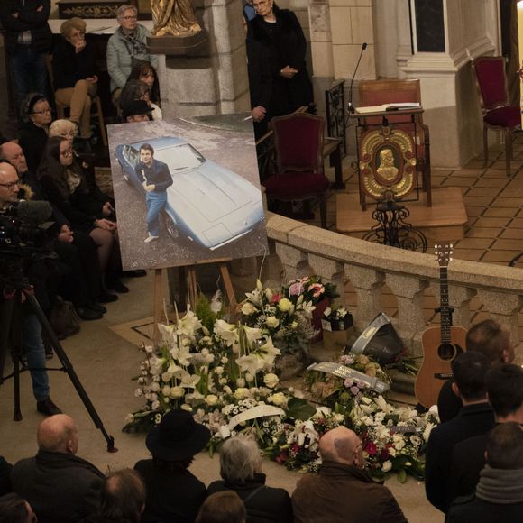 Les obsèques de Alain Barrière en l'église Saint-Joseph à La Trinité-sur-Mer le 23 décembre 2019.
