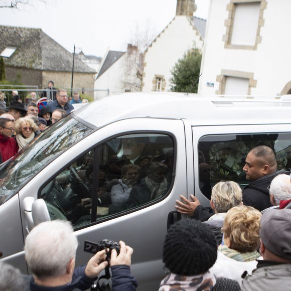 Les obsèques de Alain Barrière en l'église Saint-Joseph à La Trinité-sur-Mer le 23 décembre 2019.
