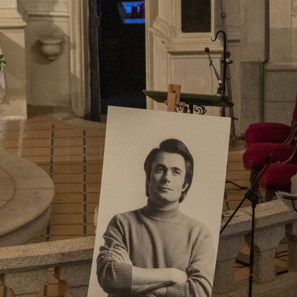 Guénaëlle Barrière, Jean-Marie Le Pen - Les obsèques de Alain Barrière en l'église Saint-Joseph à La Trinité-sur-Mer le 23 décembre 2019.