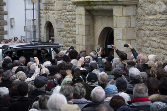 Les obsèques de Alain Barrière en l'église Saint-Joseph à La Trinité-sur-Mer le 23 décembre 2019.