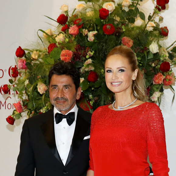 Adriana Karembeu enceinte et son mari André Ohanian - Arrivées des people à la 70ème édition du gala de la Croix Rouge monegasque à Monaco le 27 juillet 2018. © Dominique Jacovides/Bestimage