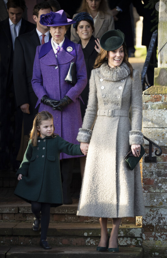 Princesse Charlotte, Kate Middleton, duchesse de Cambridge, lors de la messe de Noël en l'église Sainte-Marie-Madeleine à Sandringham au Royaume-Uni, le 25 décembre 2019.