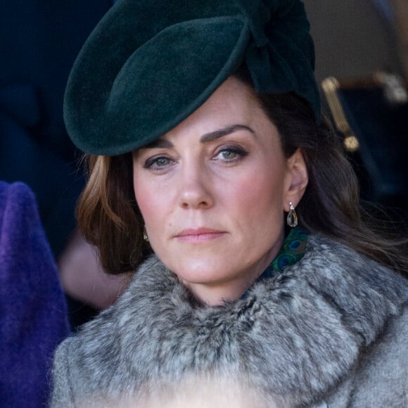 Catherine (Kate) Middleton, duchesse de Cambridge, lors de la messe de Noël en l'église Sainte-Marie-Madeleine à Sandringham au Royaume-Uni, le 25 décembre 2019.