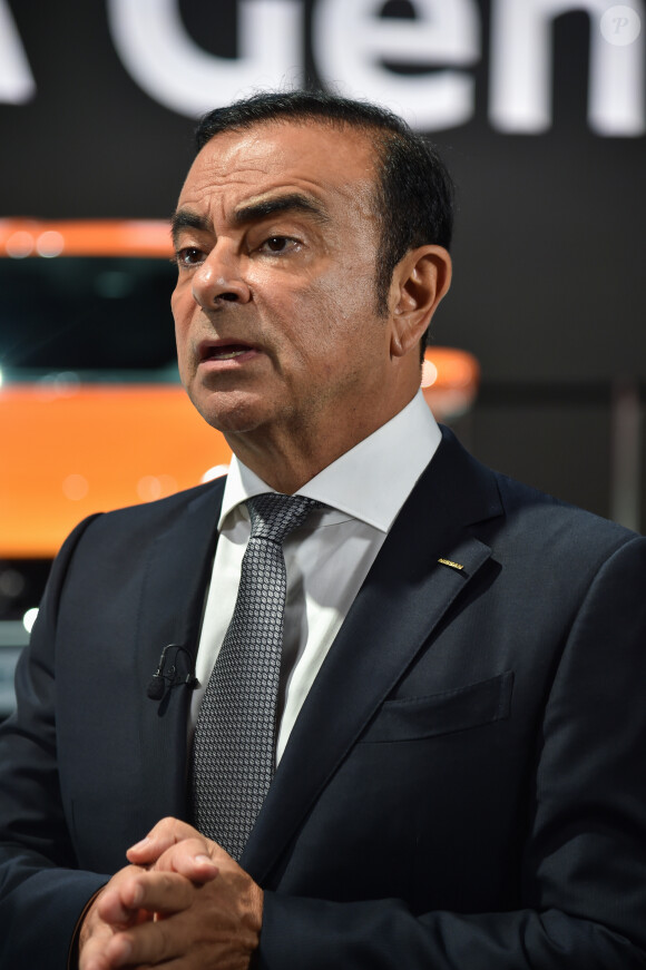 Carlos Ghosn, PDG de Renault et Nissan - Illustrations au Mondial de l'Automobile 2016 au Parc des Expositions de la Porte de Versailles à Paris le 29 septembre 2016. © Lionel Urman / Bestimage