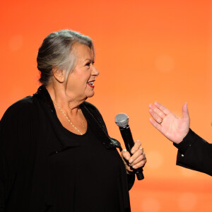 Exclusif - Ginette Reno et Nikos Aliagas - Enregistrement de l'émission "La Chanson secrète 4", qui sera diffusée le 4 janvier 2020 sur TF1, à Paris. Le 17 décembre 2019 © Gaffiot-Perusseau / Bestimage