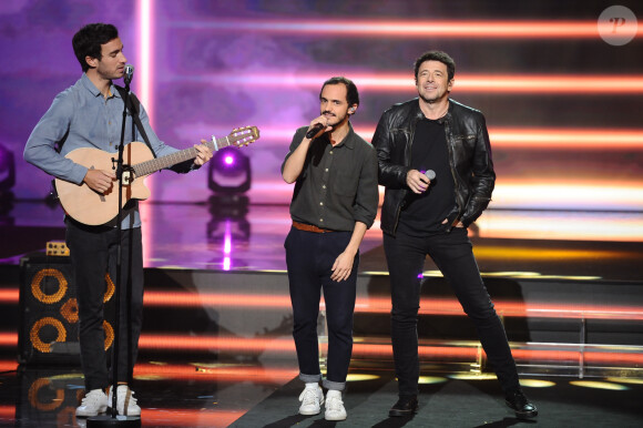 Exclusif - Patrick Bruel et le groupe Boulevard des Airs - Enregistrement de l'émission "La Chanson secrète 4", qui sera diffusée le 4 janvier 2020 sur TF1, à Paris. Le 17 décembre 2019 © Gaffiot-Perusseau / Bestimage