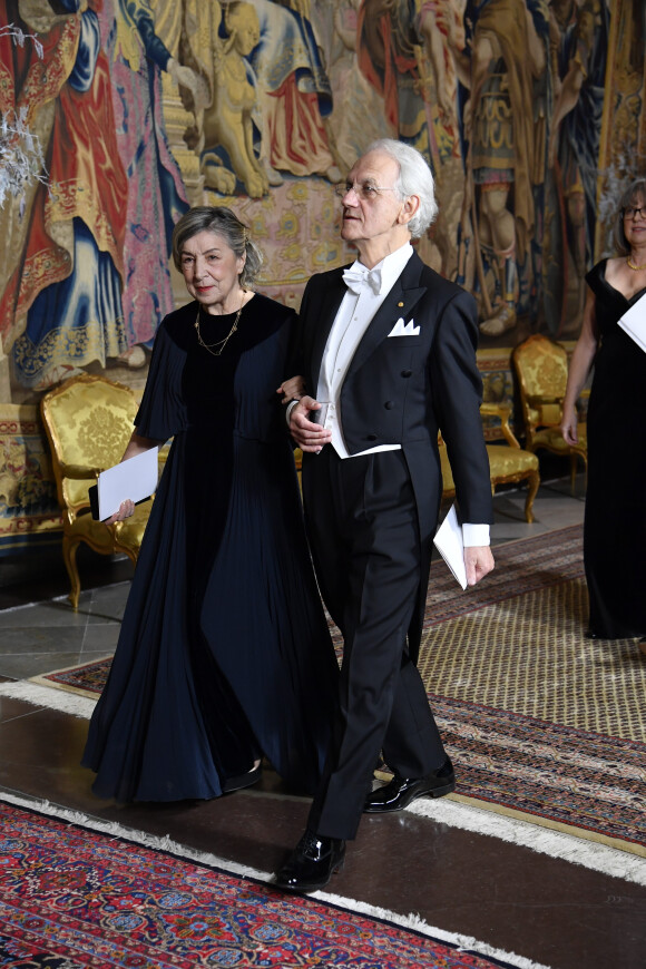 Gérard Mourou (Lauréat de physique) et sa femme Marcelle Mourou - Dîner des lauréats du prix Nobel au palais royal à Stockholm le 11 décembre 2018.