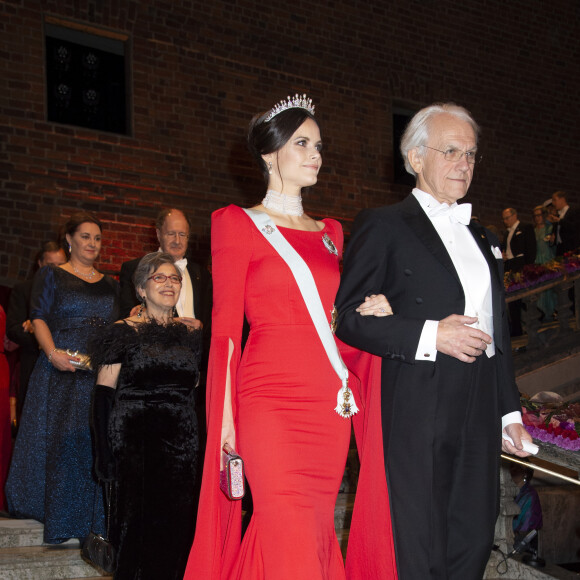 La princesse Sofia (Hellqvist) de Suède, Gérard Mourou (prix Nobel de physique 2018) - La famille royale de Suède a offert un magnifique banquet pour la cérémonie des Prix Nobel 2018, à l'hôtel de ville de Stockholm, Suède, le 10 décembre 2018.