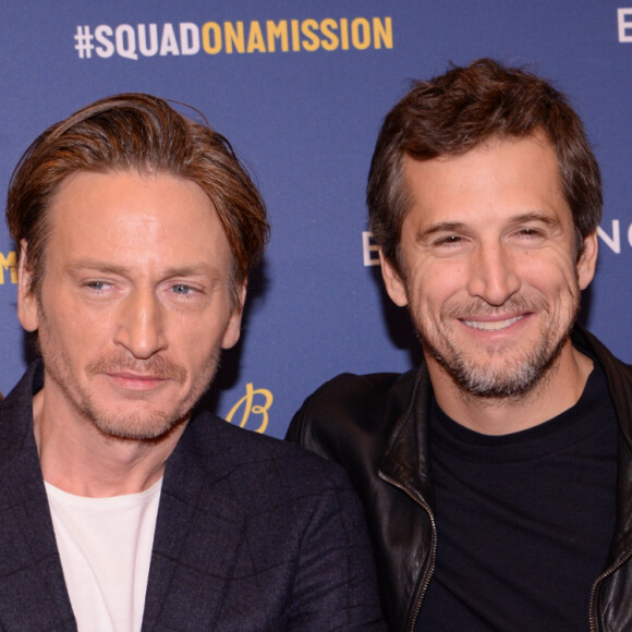 Benoît Magimel et Guillaume Canet lors de la soirée de réouverture de la boutique "Breitling", située rue de la Paix. Paris, le 3 octobre 2019. © Rachid Bellak/Bestimage