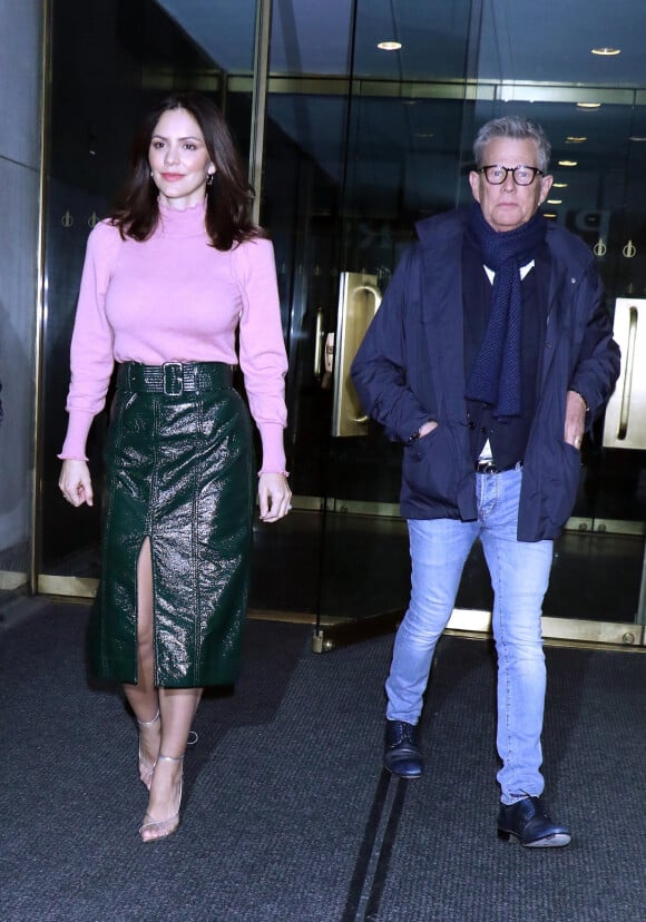 Katharine McPhee et son mari David Foster quittent les studios de l'émission 'The Today Show' à New York, le 19 novembre 2019.